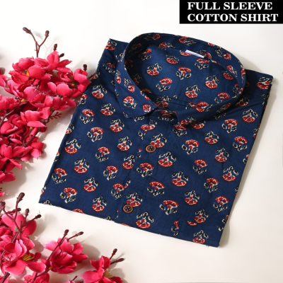 Hand-Block Printed Floral Men
