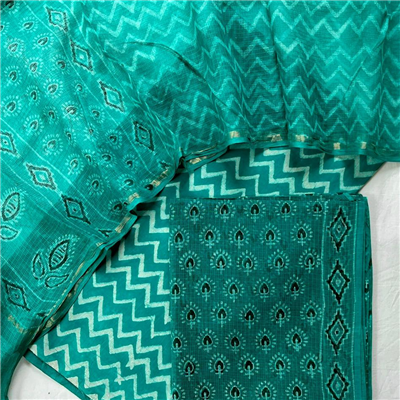 Kota Doria Suit in Traditional Block Designs