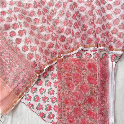 Gorgeous Silk Kota Suit with Printed Dupatta