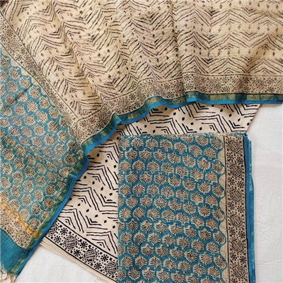 Kota Cotton Silk Suit with Cambric Bottom