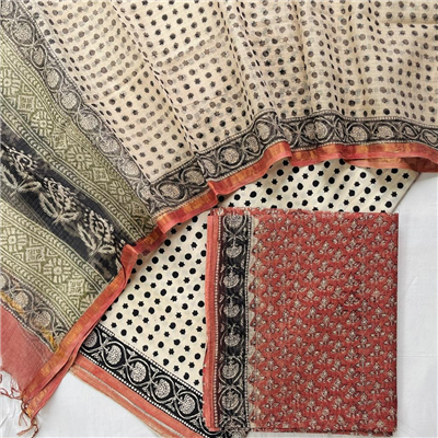 Elegant floral red and cream Color Kota Suit for Women