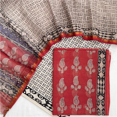 Handblock Ethnic Kota Suit for Everyday Elegance