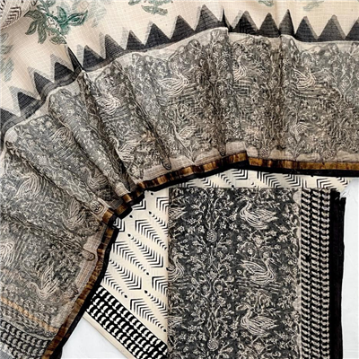 Handcrafted Kota Suit in Light Silk Cotton