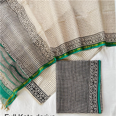 Traditional Kota Suit in Soft Cotton Silk