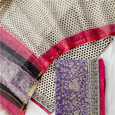 Summer Wear Printed Kota Doria Suit Set