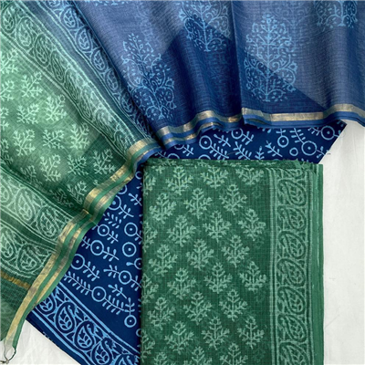 Daywear Kota Doria Suit with Dupatta Set