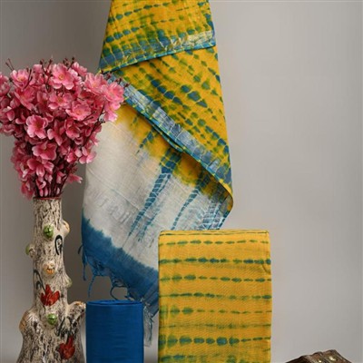 Sunshine Tie-Dye Linen Cotton Ethnic Ensemble