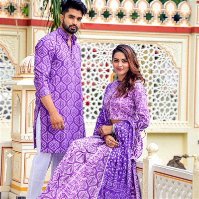 Elegant Lavender Floral Ensemble Set