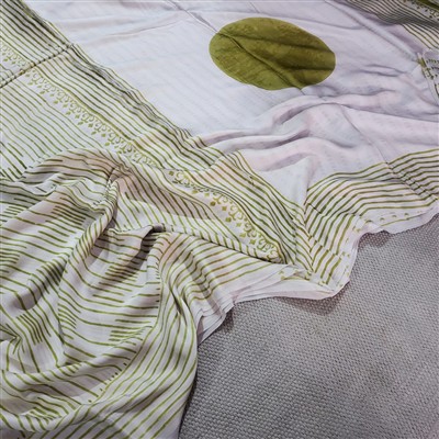 Olive Harmony Circle Modal Silk Saree for Artisanal Elegance