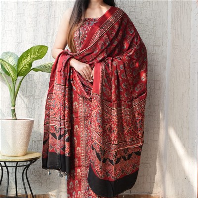 Crimson Paisley Bliss Modal Suit Set