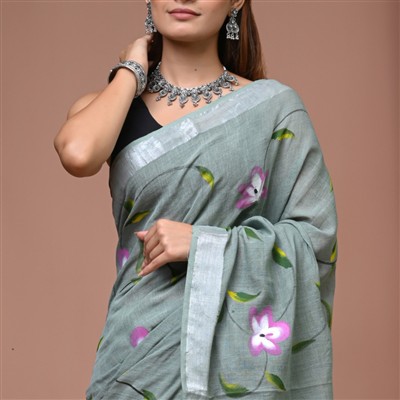 Linen Saree