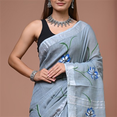 Linen Saree