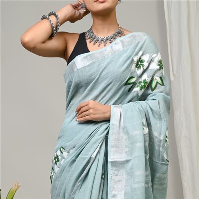 Linen Saree