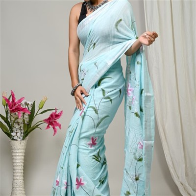 Linen Saree