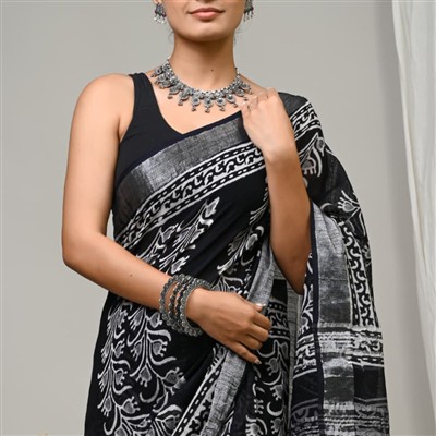 Linen Saree