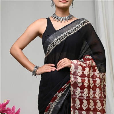 Linen Saree