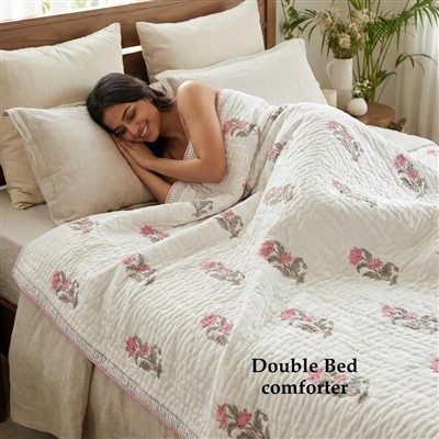 Sage Floral Heritage Cotton Comforter
