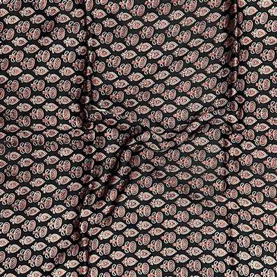 Emerald Whispers Vanspati Ajrakh Print Modal Silk Fabric