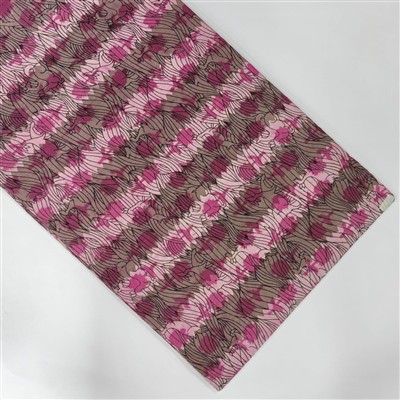 Blush Floral Cascade Dabu Cotton Running Fabric