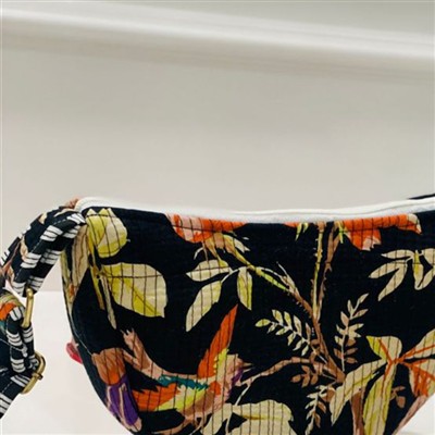 Botanical Harmony Quilted Sling Bag