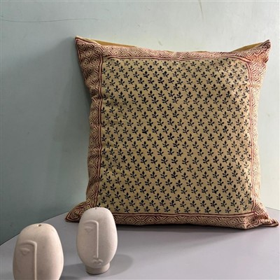 Deep Indigo Bloom Hand Block Print Cushion Covers