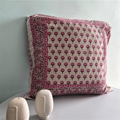 Magenta Floral Elegance Cotton Cushion Covers