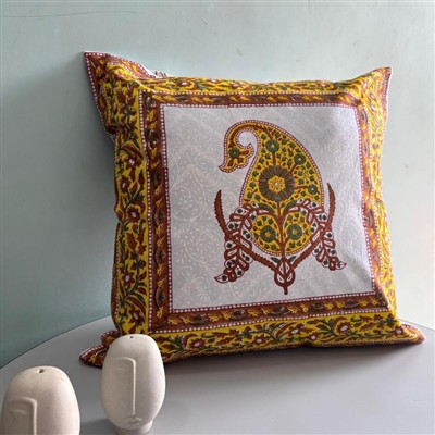 Emerald Floral Paisley Cotton Cushion Covers