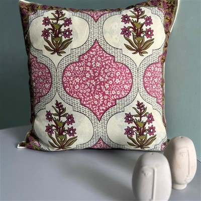 Fuchsia Floral Charm Cotton Cushion Covers