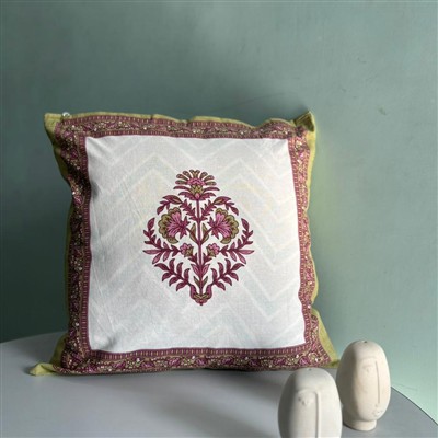 Lavender Floral Symphony Cotton Cushion Covers