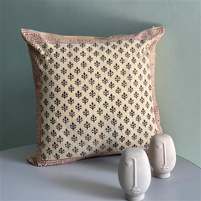 Ivory Floral Whispers Cotton Cushion Covers