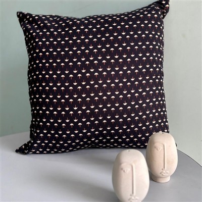 Navy Umbrella Cascade Cotton Cushion Covers