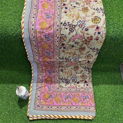 Radiant Floral Reverie Cotton Dohar