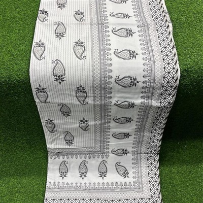 Monochrome Paisley Cotton Dohar