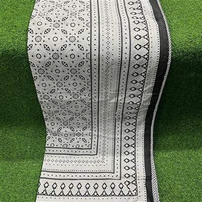 Charcoal Geometric Medley Cotton Dohar