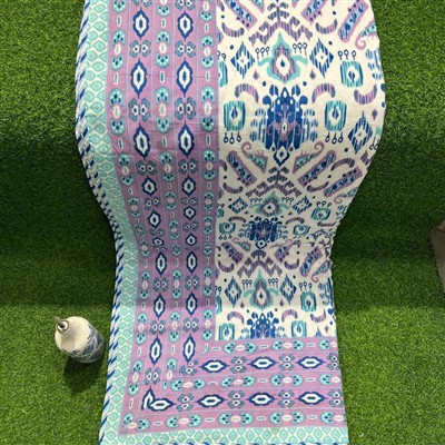 Soft Lavender Geometric Cotton Dohar