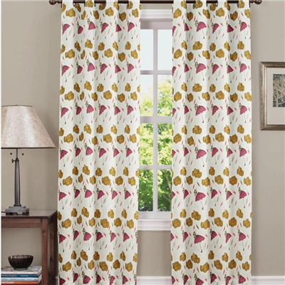 Sunny Daydream Umbrella Print Cotton Curtains