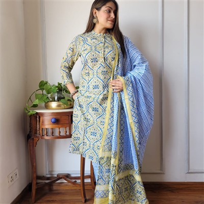 Sunny Floral Charm Cotton Suit Set