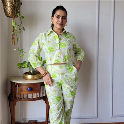 Sunny Meadow Hand Block Print Co-Ord Set