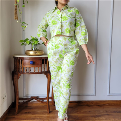 Sunny Meadow Hand Block Print Co-Ord Set