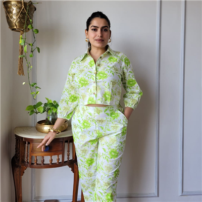 Sunny Meadow Hand Block Print Co-Ord Set