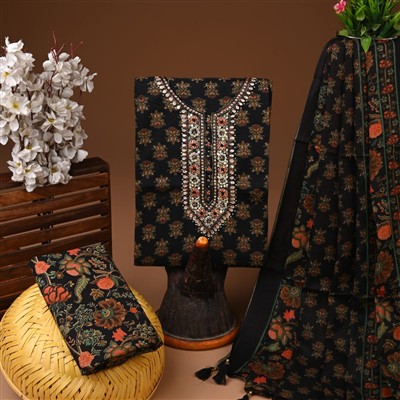 Crimson Garden Gota Patti Cotton Suit Set