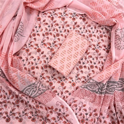 Blush Petal Elegance Cotton Suit Set