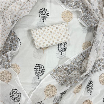 Golden Tree Elegance Cotton Suit Set