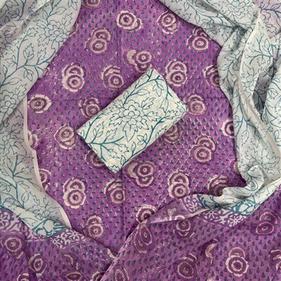 Sunlit Terracotta Floral Cotton Suit Set