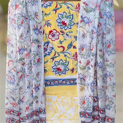 Sunshine Floral Whispers Cotton Suit Set