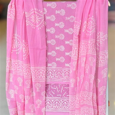 Bubblegum Floral Charm Cotton Suit Set