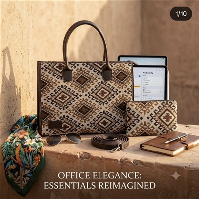 Cocoa Diamond Kantha Tote