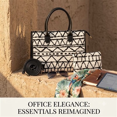 Midnight Blossom Artistry Laptop Tote