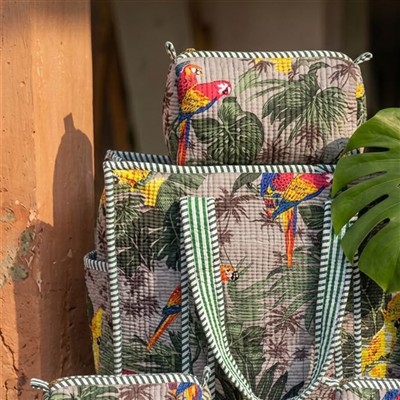 Tropical Tapestry Quilted Tote Bag