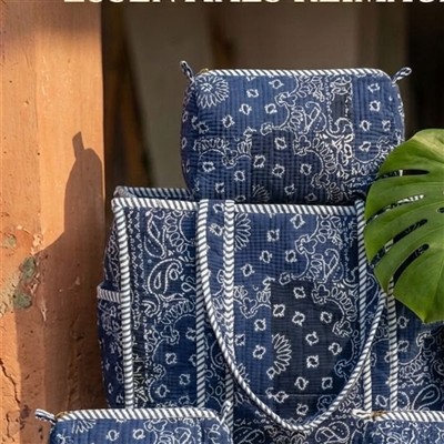Ruby Blossom Artisanal Tote Set